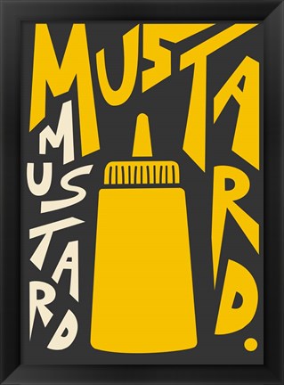 Framed Kitchen Mustard Print