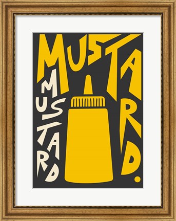 Framed Kitchen Mustard Print
