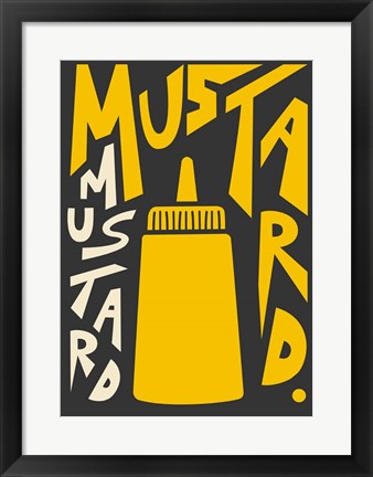 Framed Kitchen Mustard Print