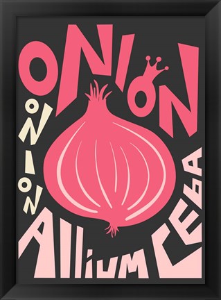 Framed Kitchen Onion Print