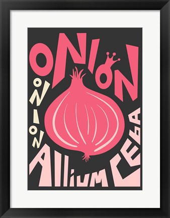 Framed Kitchen Onion Print