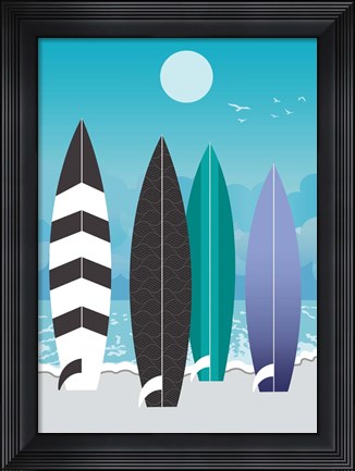 Framed Surfboards Print