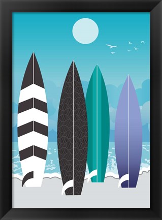 Framed Surfboards Print