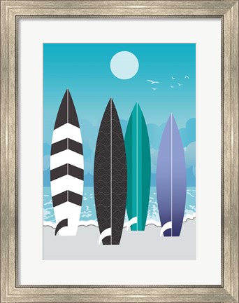 Framed Surfboards Print