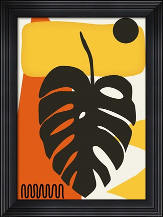 Framed Tropical Leaves Two Print