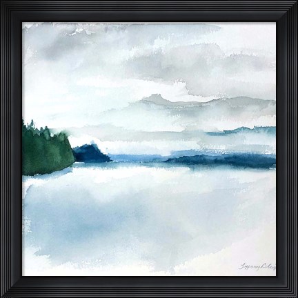Framed Shades of Blue Print