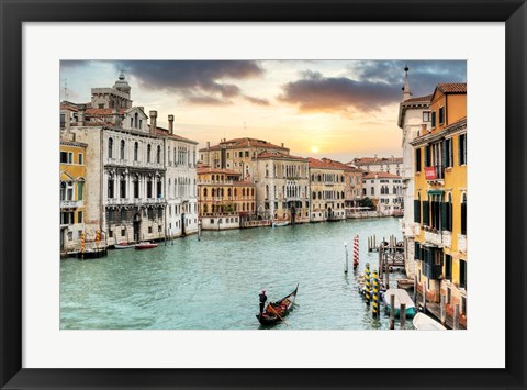 Framed Gran Canal Vista At Dusk #10 Print