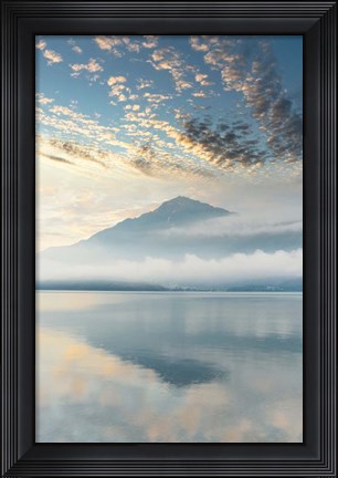 Framed Gravedona Harbor Sunrise #2 Print