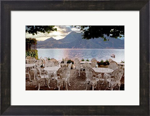 Framed Lake Caffe #5 Print