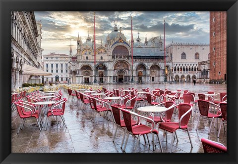 Framed Piazza San Marco At Sunrise #14 Print