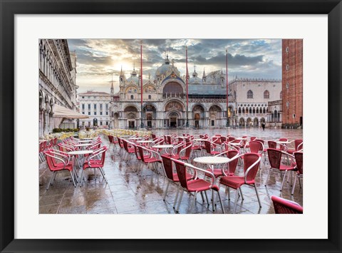 Framed Piazza San Marco At Sunrise #14 Print