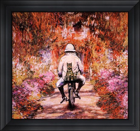 Framed Monet Cat Print