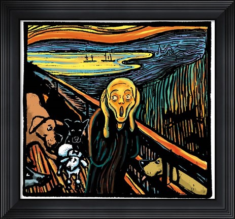 Framed Munch Dog Print
