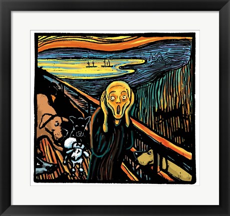 Framed Munch Dog Print