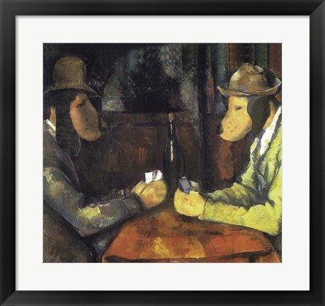 Framed Poker Playing Dogs Print