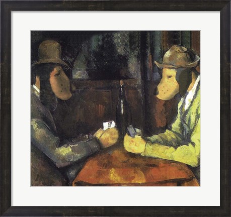 Framed Poker Playing Dogs Print