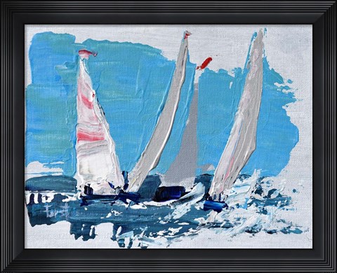 Framed Candy Stripe Regatta Print