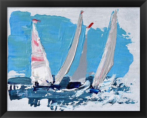 Framed Candy Stripe Regatta Print