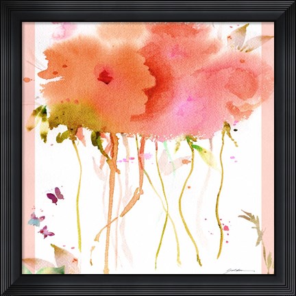 Framed Butterfly Blossoming Print
