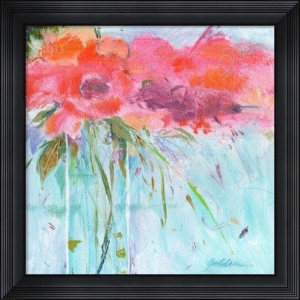 Framed Heart Bouquet Composition Print