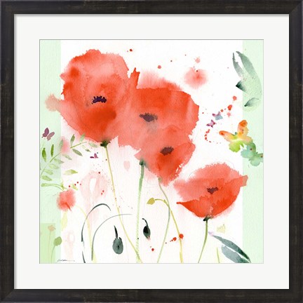 Framed Poppies Chinoise Print