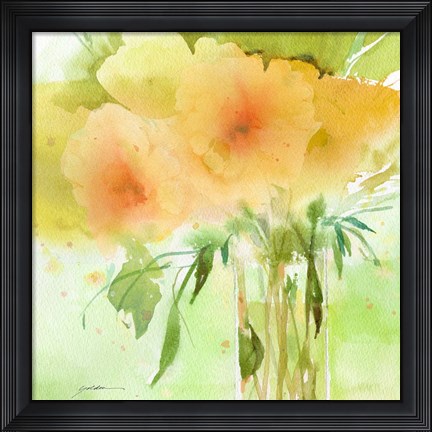 Framed Verdant Bouquet Print