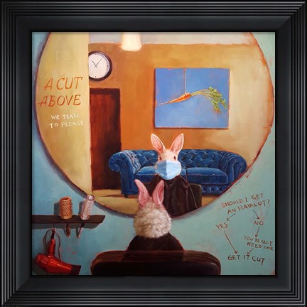 Framed Pandemic Haircut Print