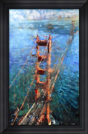 Framed Golden Gate Sun Print