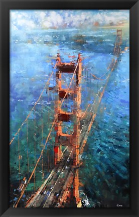 Framed Golden Gate Sun Print