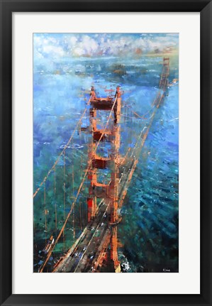 Framed Golden Gate Sun Print