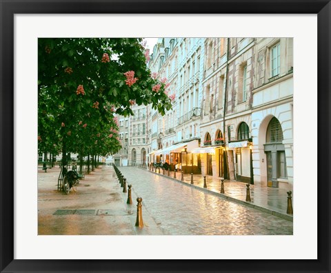 Framed Paris in Chesnut Blossom Pink Print