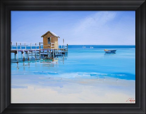 Framed Yellow Shed Print