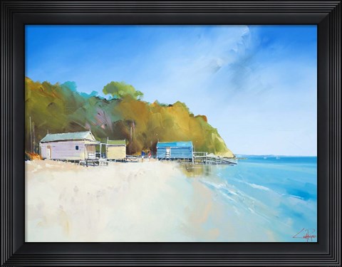 Framed Walk on Shelly Beach Print