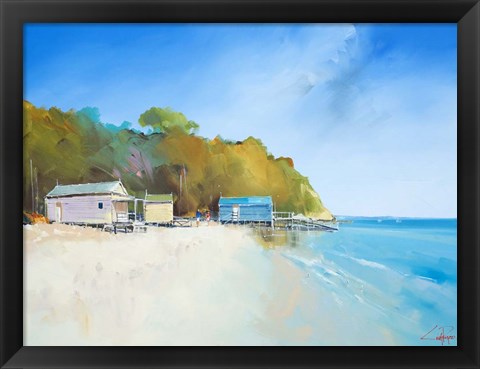 Framed Walk on Shelly Beach Print