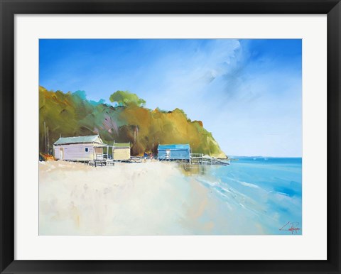 Framed Walk on Shelly Beach Print