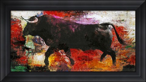 Framed Bull Print