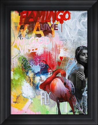 Framed Flamingo Print