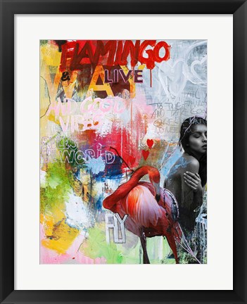 Framed Flamingo Print