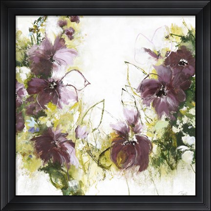 Framed Flower Blush 1 Print