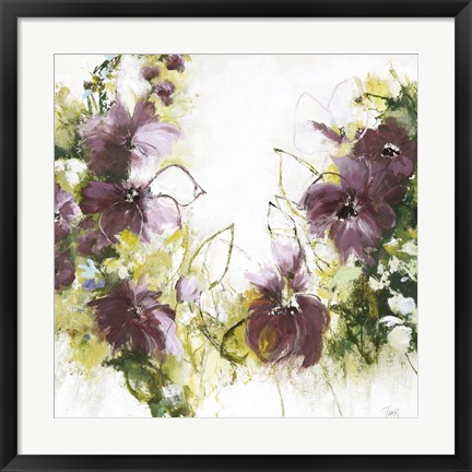 Framed Flower Blush 1 Print