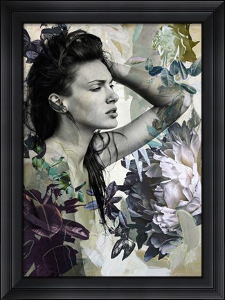 Framed Green Garden 3 Print