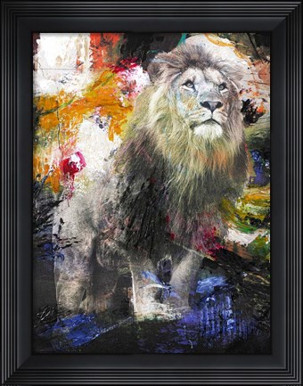 Framed Lion Print