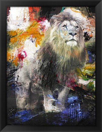 Framed Lion Print