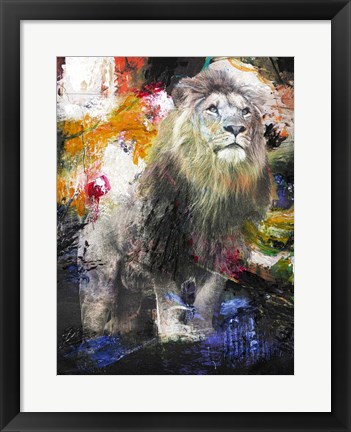 Framed Lion Print