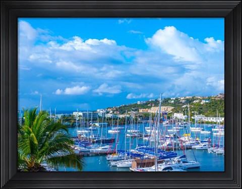 Framed Oyster Pond Bay, St. Maarten Print