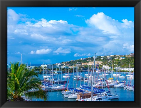 Framed Oyster Pond Bay, St. Maarten Print