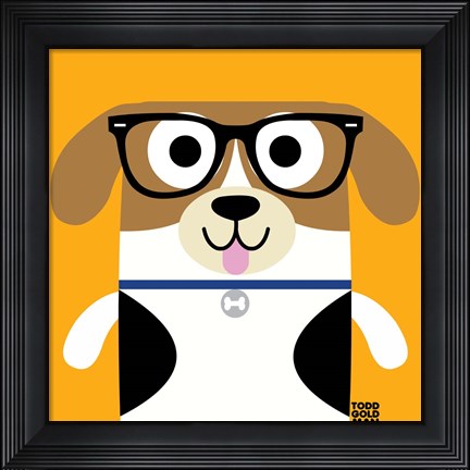 Framed Bow Wow Beagle Print