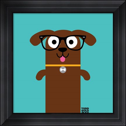 Framed Bow Wow Dachshund Print