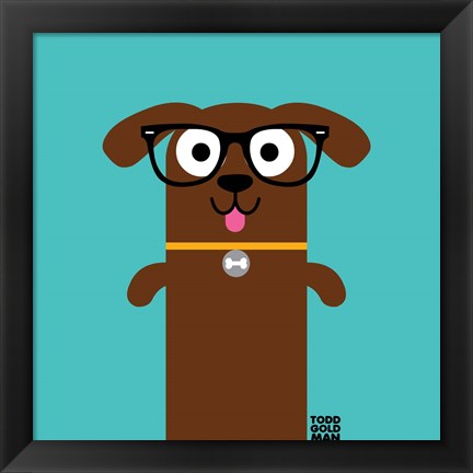 Framed Bow Wow Dachshund Print