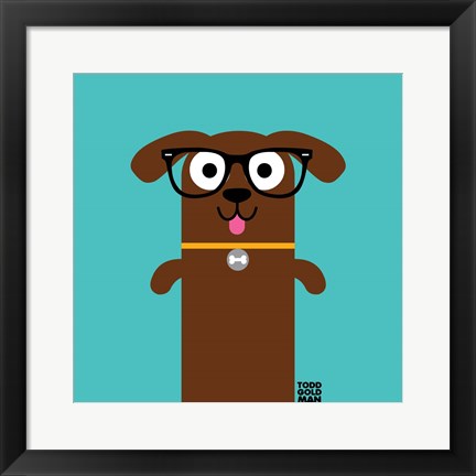 Framed Bow Wow Dachshund Print